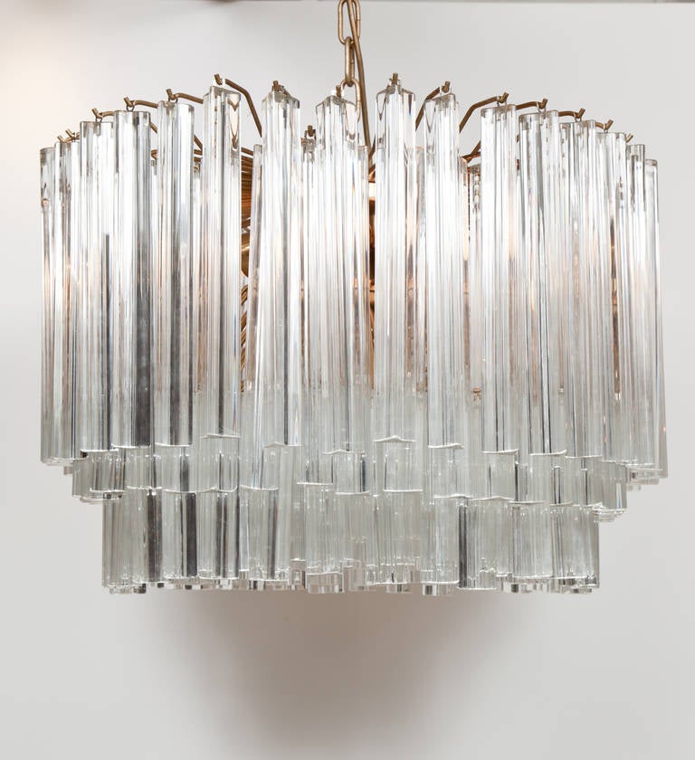 Mid-Century Modern Exquisite Camer Style Murano Glass Chandelier