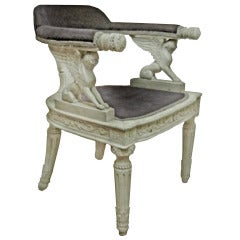 American or European Empire Period Painted Arm Chair