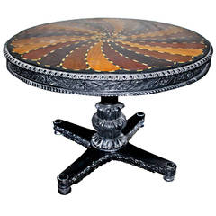 British Colonial Anglo Indian Ceylon Specimen Top Table 19th Century