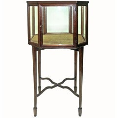 Regency Style Inlaid Mahogany Vitrine circa 1900