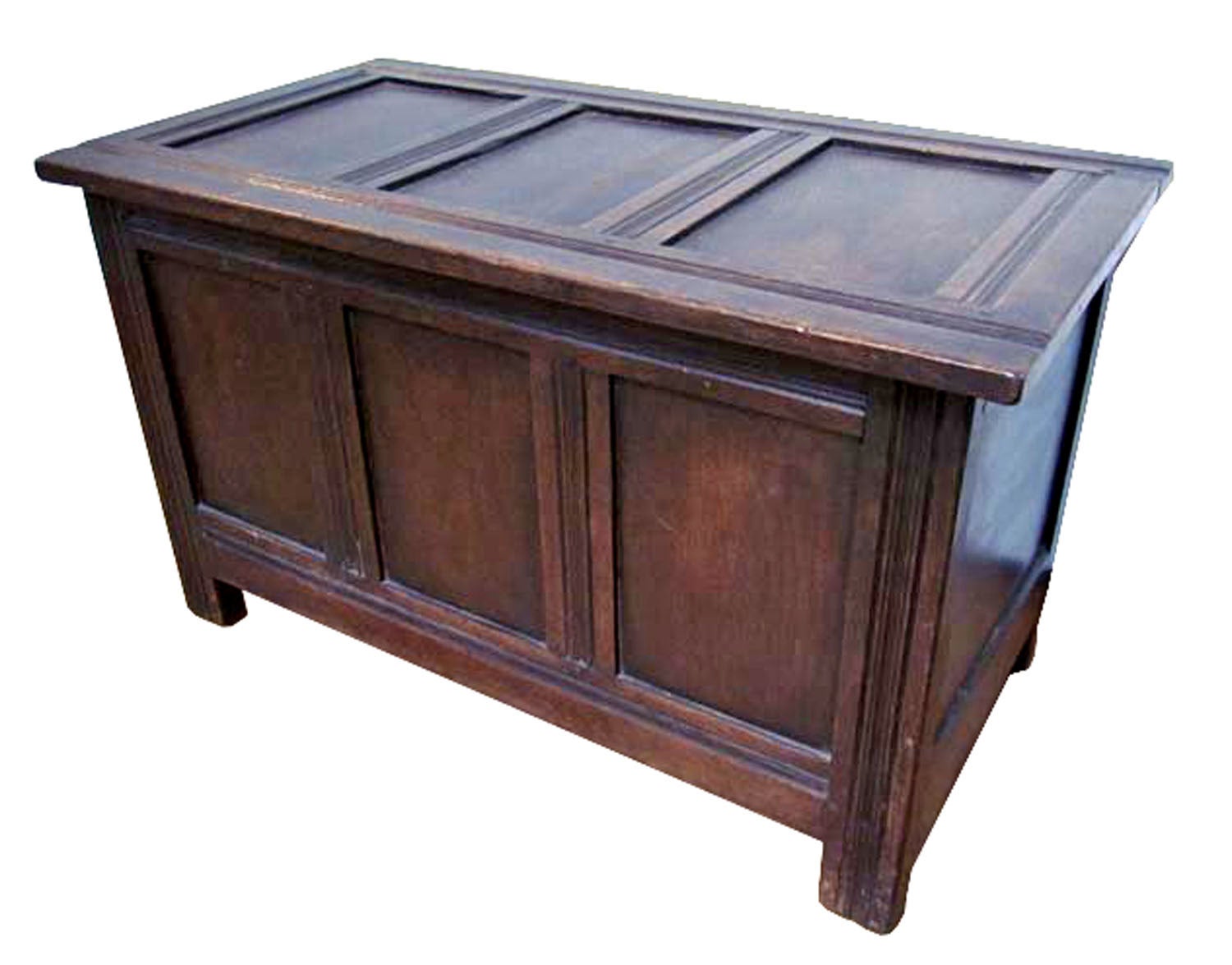 Diminutive Charles II Carved Oak Coffer / Chest For Sale