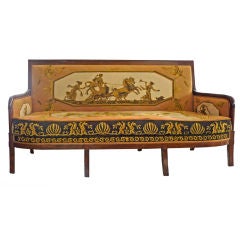 Antique 18th C Louis XVI Upholstered Walnut Settee