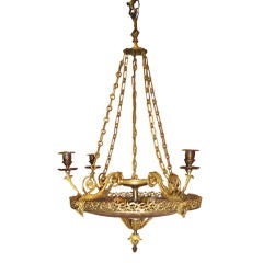 Early 19th Century Louis XVI Style Ormolu and Crystal Chandelier