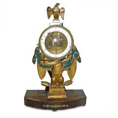 Early 19th Century Austrian Bronze and Ormolu Automaton Clock