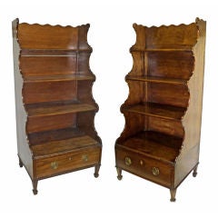 Pair of English Regency Mahogany Library Bookcases