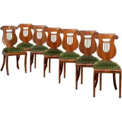 Eight Art Deco Period Mahogany Dining Chairs