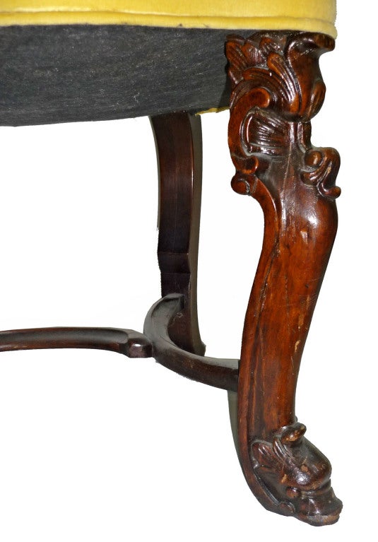 English Pair of George I Style Carved Walnut Chairs
