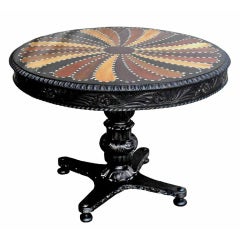 19th Century Anglo Indian Ceylonese Specimen Top Table