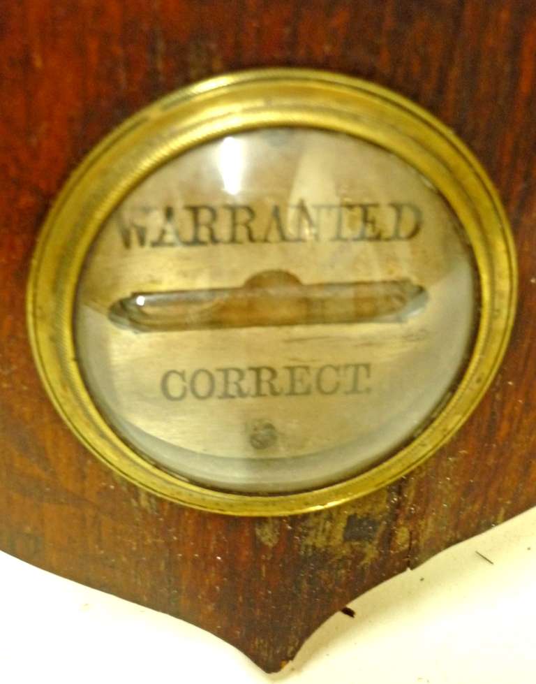 19th Century Regency Gothic Style Rosewood Banjo Shape Barometer, circa 1860