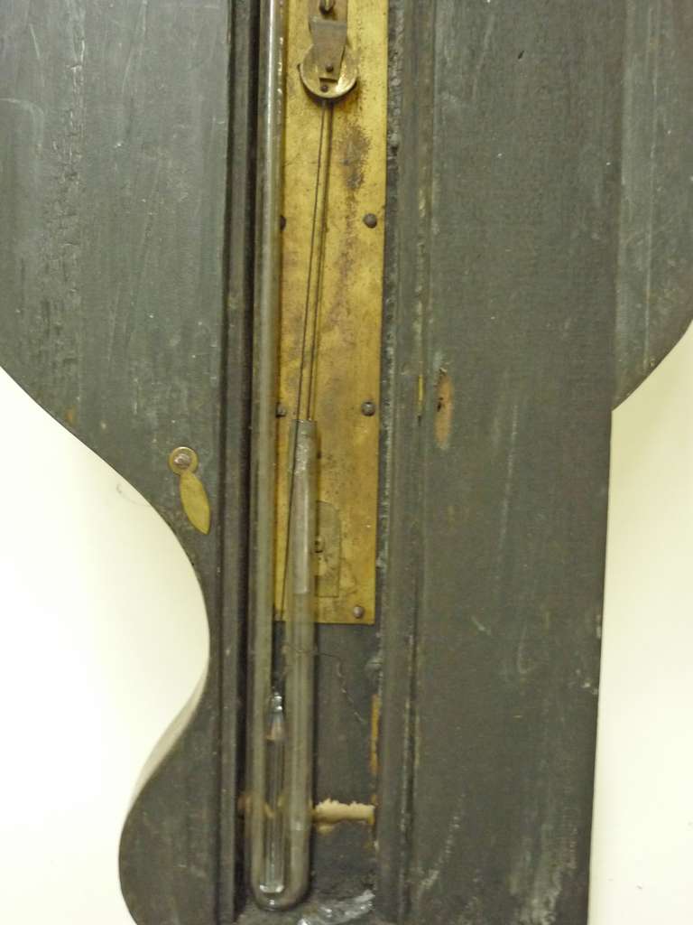 Regency Gothic Style Rosewood Banjo Shape Barometer, circa 1860 1