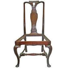 Antique Wonderful Queen Anne Period Walnut Side Chair, Circa 1700