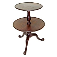 18th Century George III Inlaid Mahogany Dumbwaiter