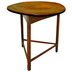 George III English Elm Cricket Table, circa 1800