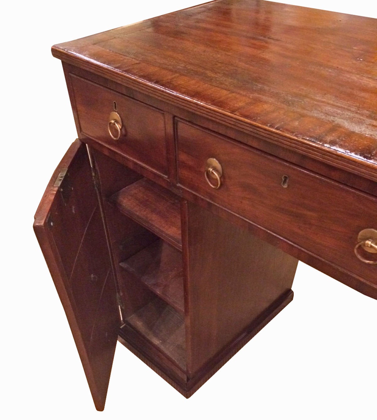 English Regency Period Mahogany Pedestal Desk, circa 1820