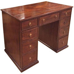 English Regency Period Mahogany Pedestal Desk, circa 1820
