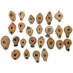 Collection of Ancient Roman Terracotta Oil Lamps, circa 100-200 AD