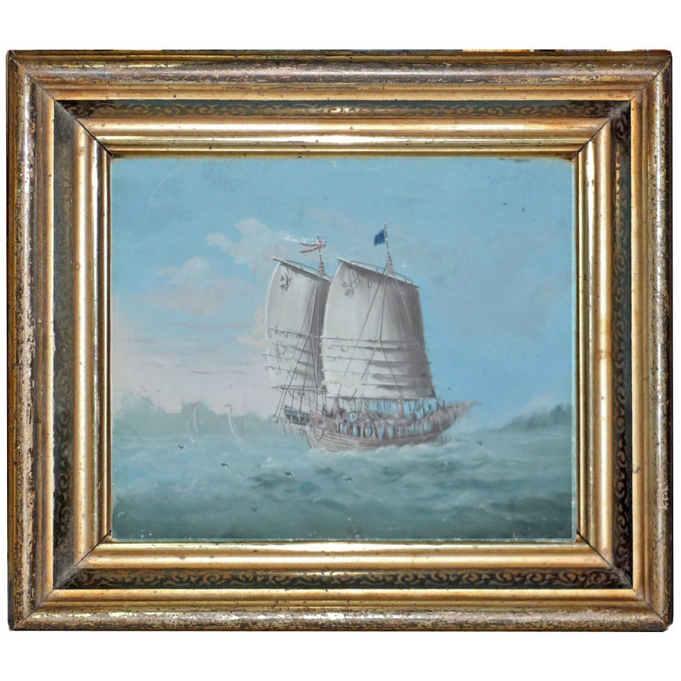 19th Century Chinese Export 'China Trade' Painting For Sale