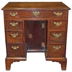 Antique George III Mahogany Knee Hole Desk 18th Century
