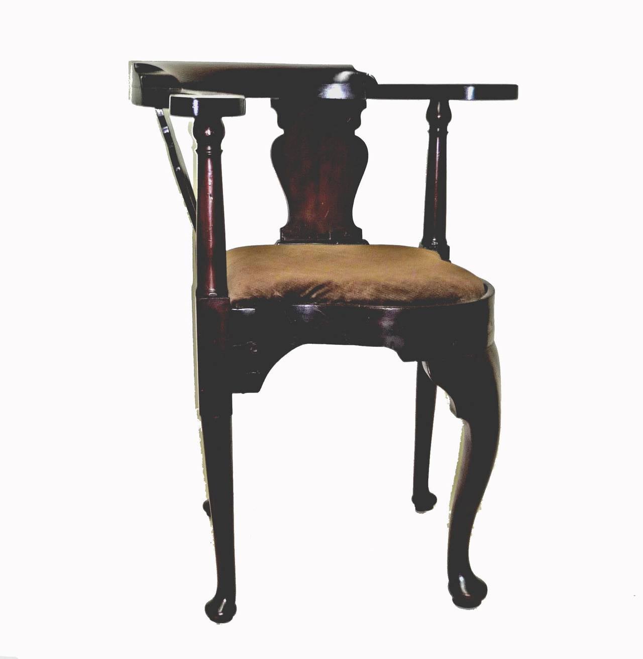 George II Mahogany Corner Chair, 18th Century For Sale 1