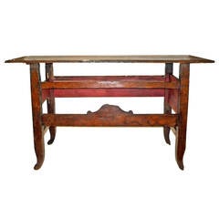 Country French Grain Painted Console Side Table
