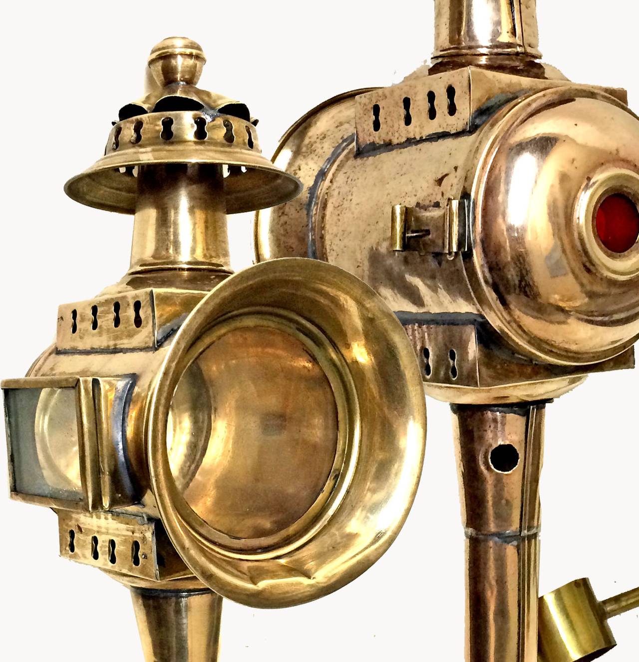 antique brass carriage lamps