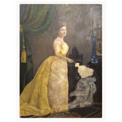 Antique Large American Oil Painting by Julia Frost Lyon, Kentucky