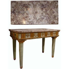 Roman Painted and Giltwood Console Table
