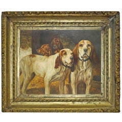 Henry Rankin Poore (B.1859) Oil Painting of Hunting Dogs