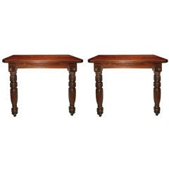 Antique Pair of Anglo Indian Regency Style Console Tables