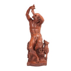 19th Century French Beaux-Arts Style Male Nude with Dog