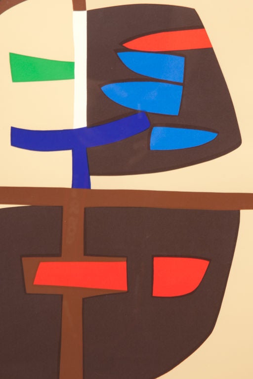 Mid Century Abstract European Lithograph