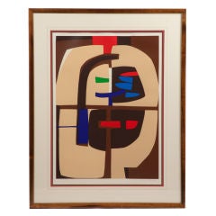 Mid Century Abstract European Lithograph