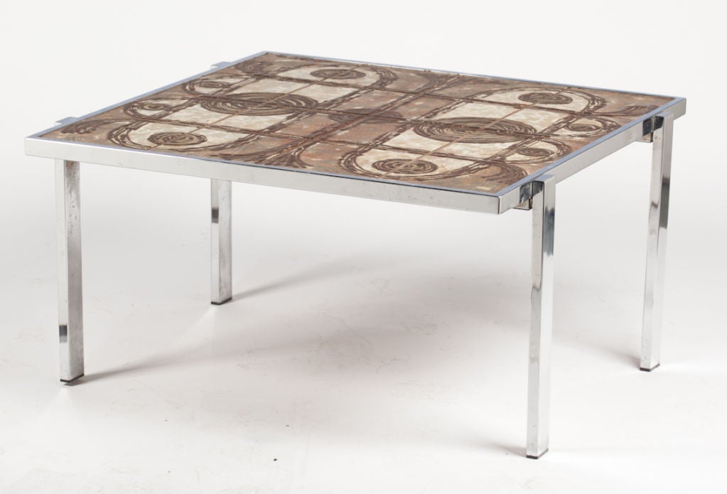 Danish Art Tile Coffee Table