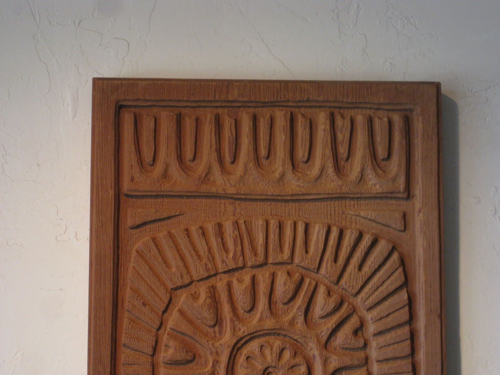 Evelyn Ackerman Carved Redwood Door Panel 4