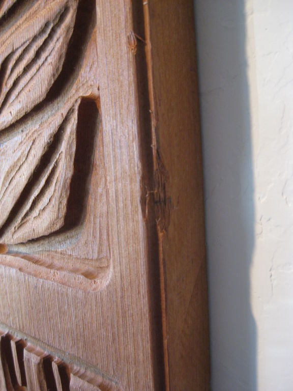 Evelyn Ackerman Carved Redwood Door Panel 5