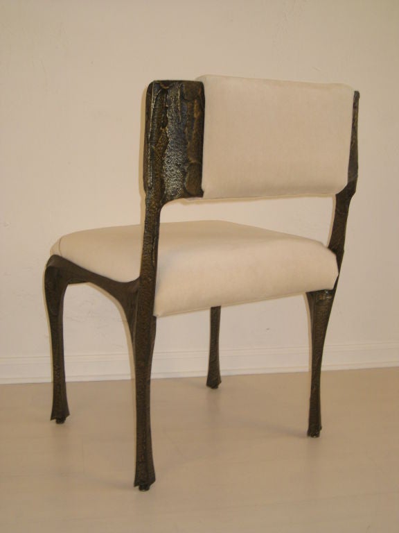 Sculpted Bronze Chairs by Paul Evans In Excellent Condition In San Diego, CA
