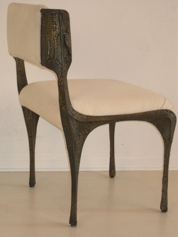 Sculpted Bronze Chairs by Paul Evans 1