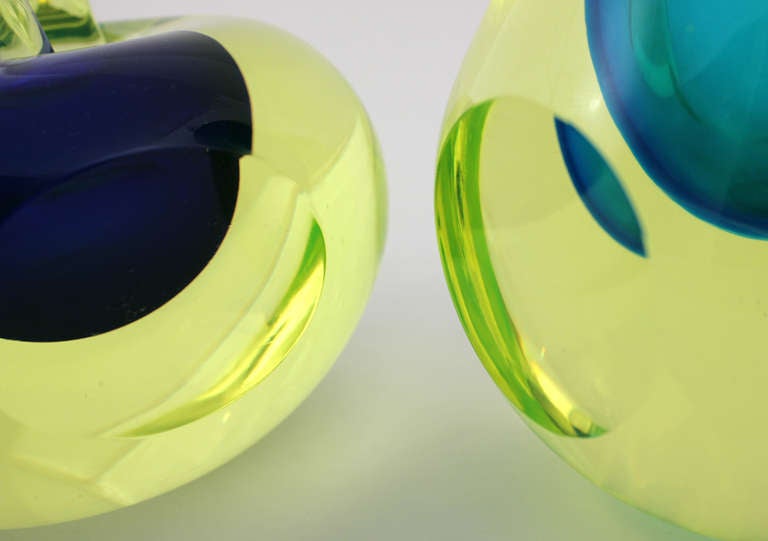 Italian Gino Cenedese Murano Glass Bookends