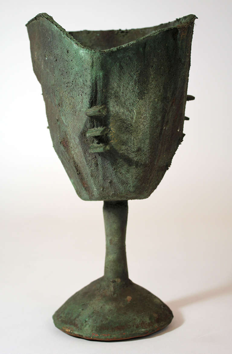 Brutalist Paolo Soleri Bronze Chalice Sculpture