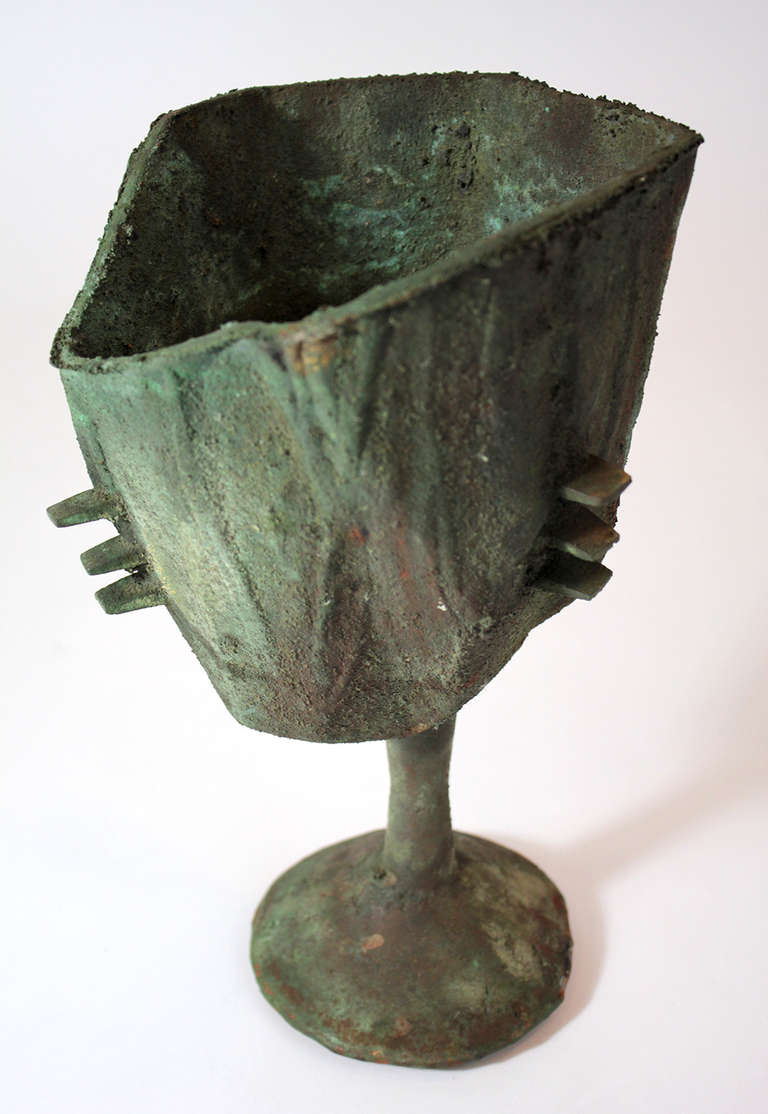 American Paolo Soleri Bronze Chalice Sculpture