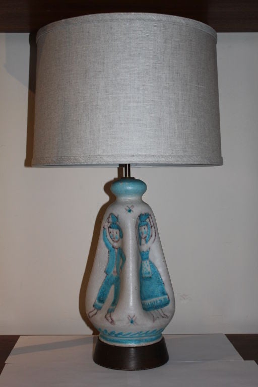 Ceramic Lamp by Vincenzo Solimene and Guido Gambone