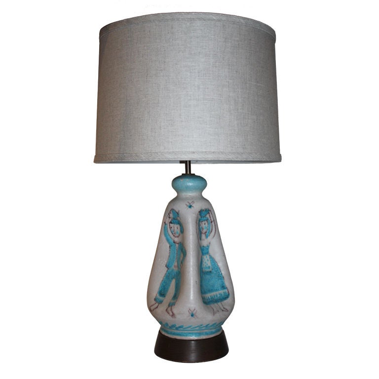Ceramic Lamp by Vincenzo Solimene and Guido Gambone