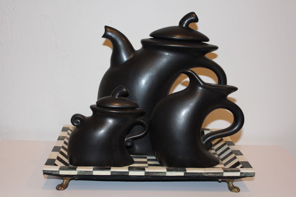 Tea set by California ceramicist Michael Lambert titled 