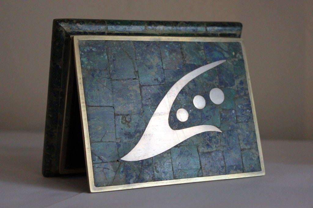 Brass and Malachite Box by Sigi Pineda