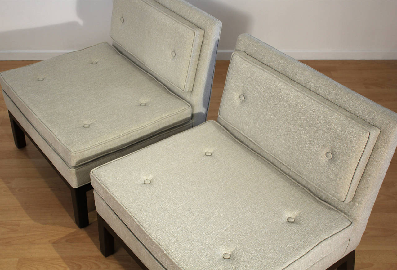 American Pair of Michael Taylor for Baker Slipper Lounge Chairs