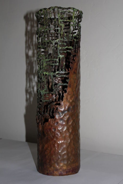 Copper Vase by Marcello Fantoni In Excellent Condition For Sale In San Diego, CA