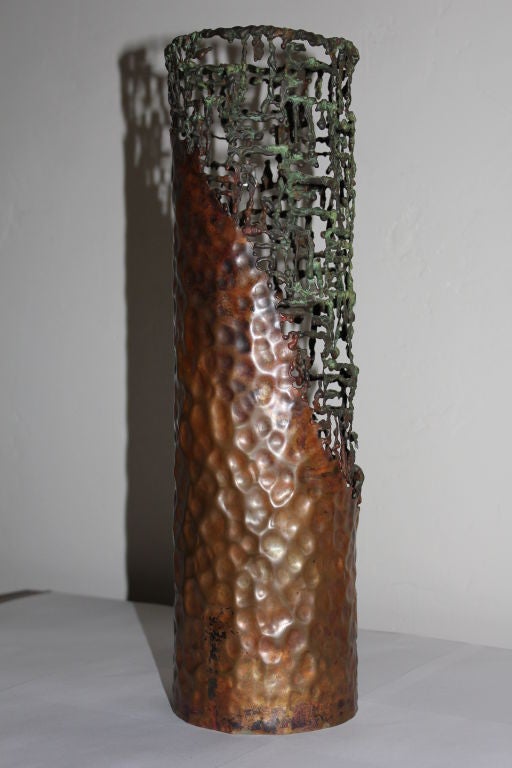 Copper Vase by Marcello Fantoni For Sale 1