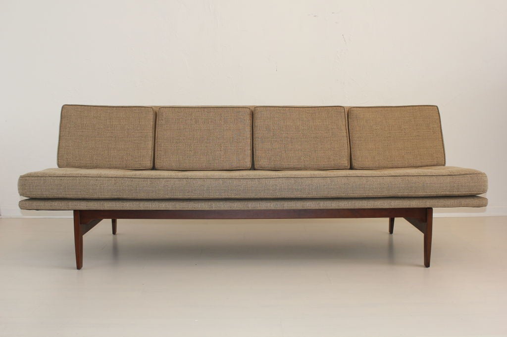 7 foot armless floating sofa designed by Jens Risom.