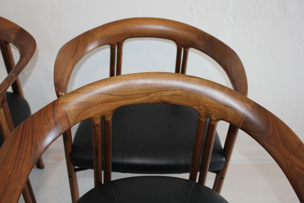 Set of Six Dining Chairs by Franco Poli In Excellent Condition In San Diego, CA