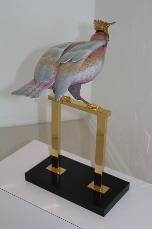Mangani Porcelain Cockatoo for Oggetti Italy In Excellent Condition In San Diego, CA